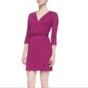 diane von furstenberg wrap mini lotus berry NWT